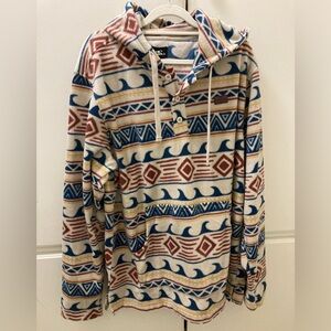 O’Neill Freeman Super Fleece Tribal Print Pullover Hoodie Mens XL Sweatshirt